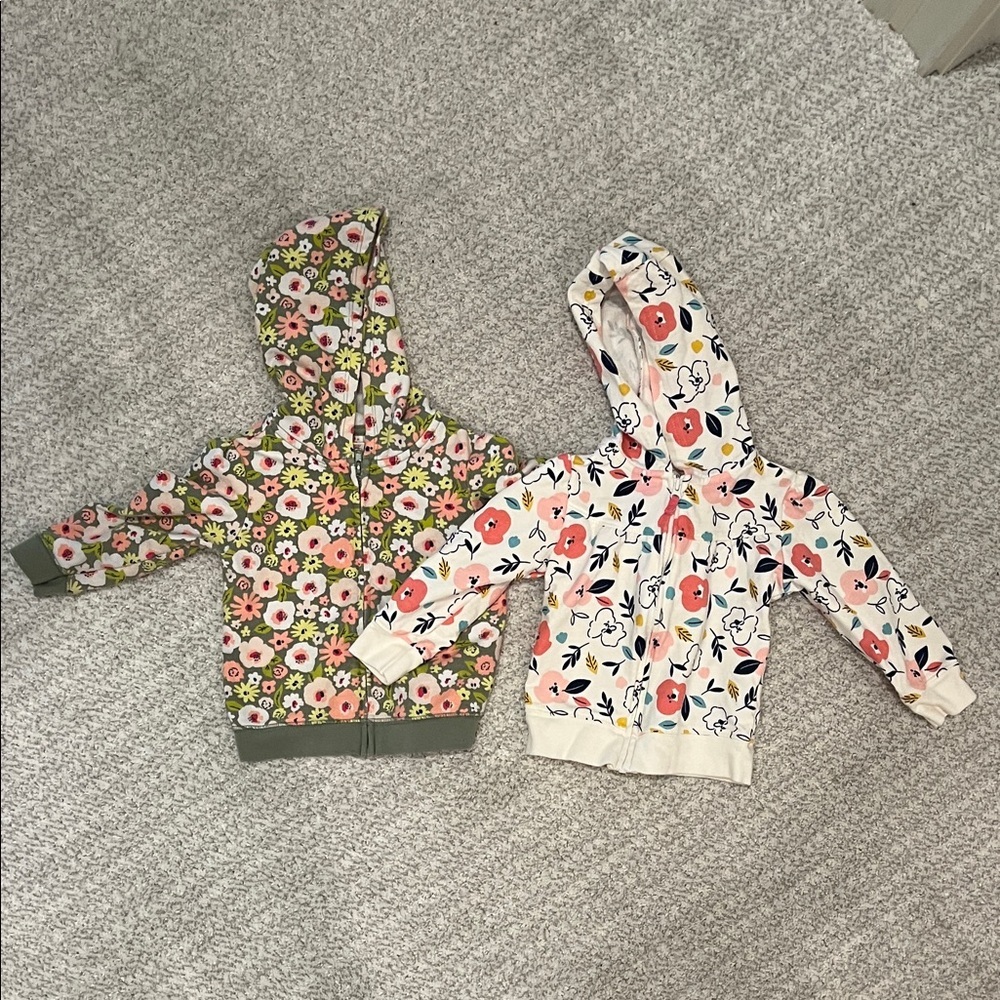 Toddler Floral Hoodies (18 months)